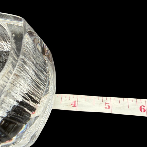 Nancy Daum Crystal Table Lighter Signed Vintage MCM Ice Cube Textured France - Picture 9 of 13